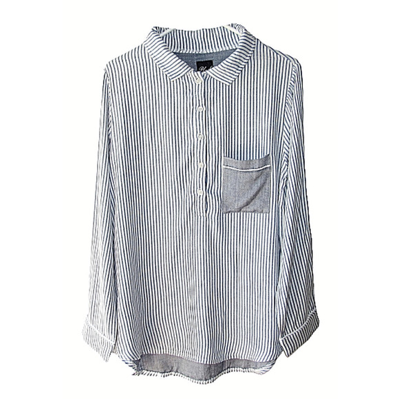 Plush from Revolve Half Button Pajama Top - Picture 1 of 6